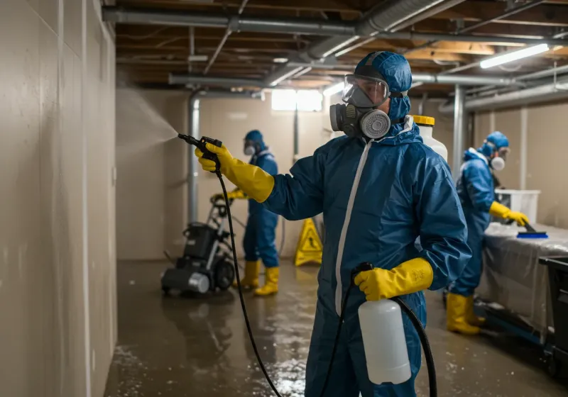 Basement Sanitization and Antimicrobial Treatment process in Auberry, CA